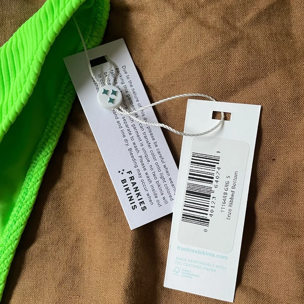 Frankie's Bikinis Lime Green Swimwear - Picture 2 of 3